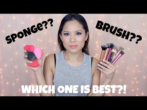 Hi guys! a lot of you have been asking me if i prefer to apply my foundation with brush or sponge. check out the video for which one think applies mo...