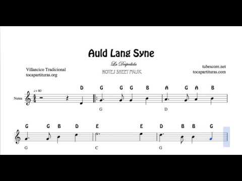 Auld Lang Syne Notes Sheet Music For Flute Violin Recorder Oboe La Despedida