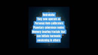 Current Function of Rudraksha,Personal field calibrators,Planetary coherence nodes