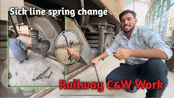 Railway C&w work || Dekhlo railway technician c&w work #candw #railwaycharan 