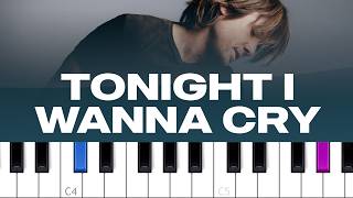 Keith Urban - Tonight I Wanna Cry (piano tutorial)