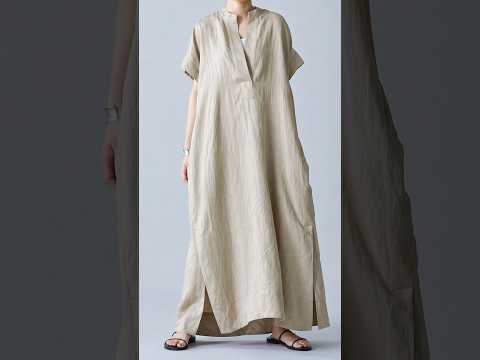 10년 젊어 보이는 '명품 핏' <strong>린넨</strong> 원피스 코디의 정석 #중년패션 #мода #outfit #ootd #50대여성옷