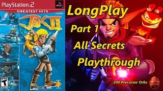 Jak 2 - Longplay All Secrets (Part 1 of 2) 200 Precursor Orbs Full Game Walkthrough (No Commentary)