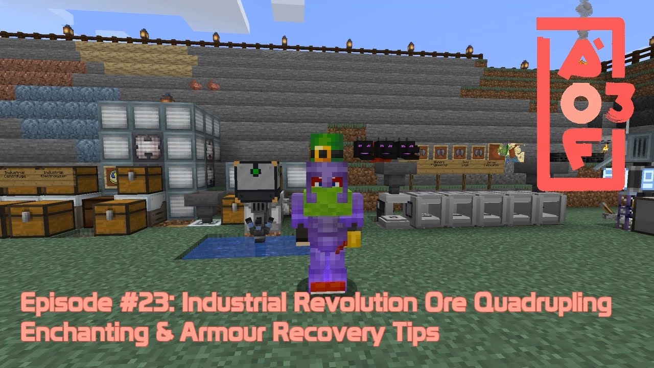 All of Fabric 3 #23 - Industrial Revolution Ore Quadrupling, Enchanting & Armour Recovery Tips