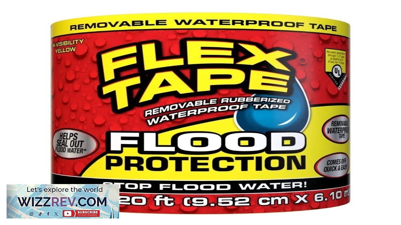 Желтая лента для защиты от наводнений, очень широкая, мгновенное приклеивание, водонепроницаемый ...