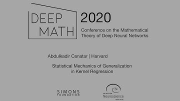 Abdulkadir Canatar - Statistical Mechanics of Generalization in Kernel Regression