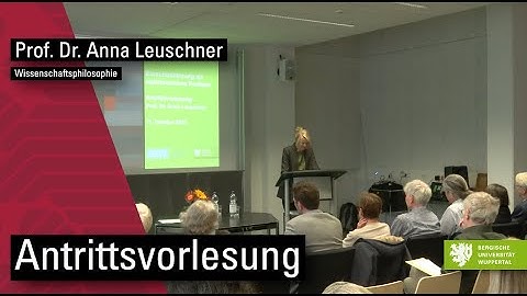 Einschüchterung als epistemisches Problem - Prof. Dr. Anna Leuschner