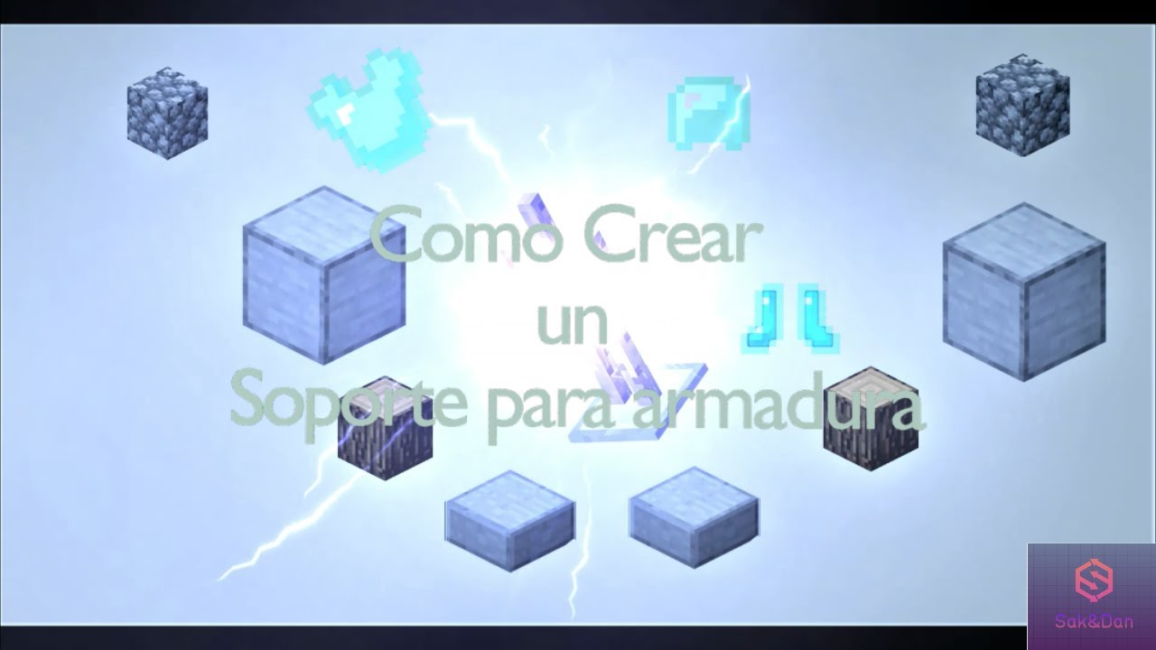 minecraft Como construir un Estante para armaduras - YouTube