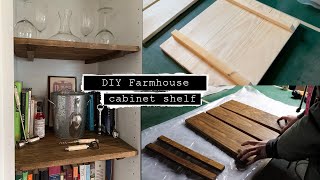 DIY Farmhouse Kitchen Cabinet Shelves | Peg & Pin System