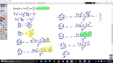 Implicit Differentiation 2- Examples 1 and 2