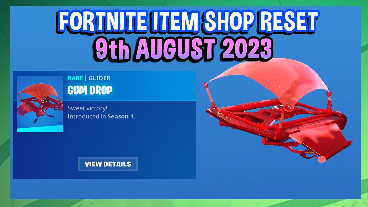GUM DROP GLIDER IS BACK! (Fortnite Item Shop Reset 9th August 2023