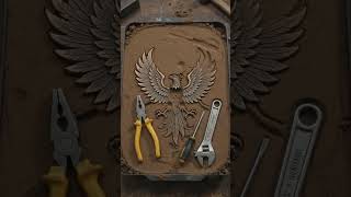 🔥 Molten Metal Eagle Casting – Most Satisfying Metal Art Process! 🦅✨
