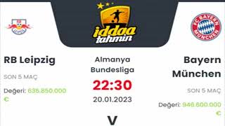 Leipzig Bayern Münich İddaa Tahminleri 20 Ocak 2023  #shorts