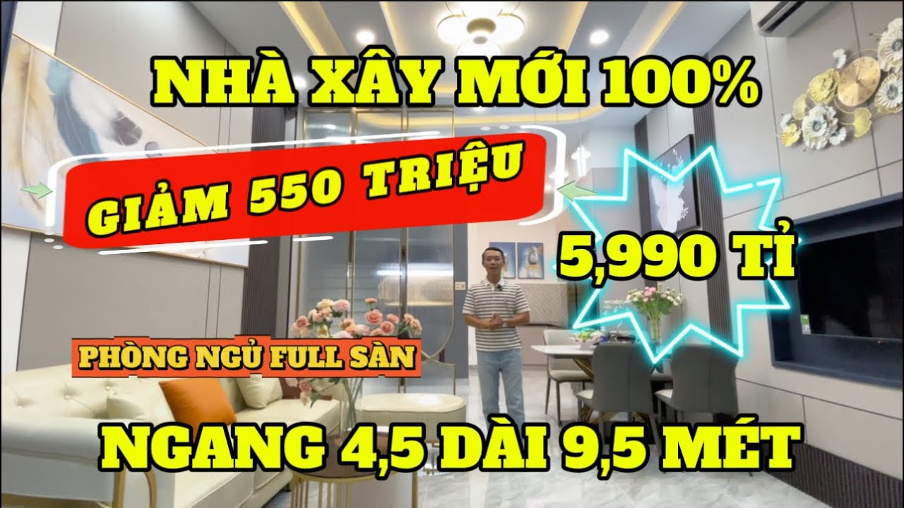 CHỦ NHÀ GIẢM GIÁ HƠN NỬA TỈ KHAI XUÂN CĂN NHÀ XÂY DỰNG MỚI 4 TẦNG , CÓ PHÒNG NGỦ FULL SÀN DƯỚI 6 TỈ