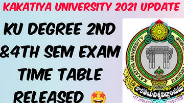 Kakatiya University Degree 2,4 Sem Exam Time table Released//KU Degree Exams/TS Degree Exams Updates