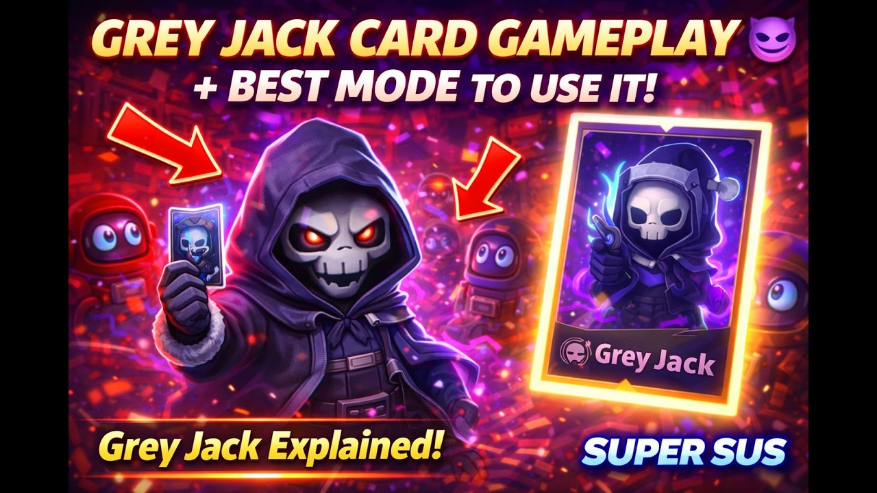 Grey Jack Card Gameplay + Best Mode to Use It! 😈 | Super Sus Strategy