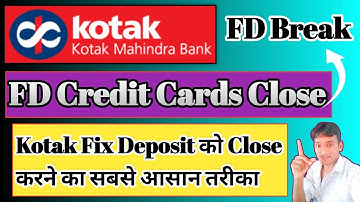 How to Cancel Kotak Mahindra Bank Secured Credit Card to Withdraw FD | Remove Lien Mark From FD
