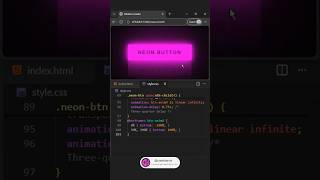 🚀 Create an Animated Neon Border Button with Mirror Reflection