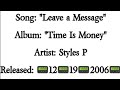 Styles P Leave A Message Lyrics EXPLICIT mp3
