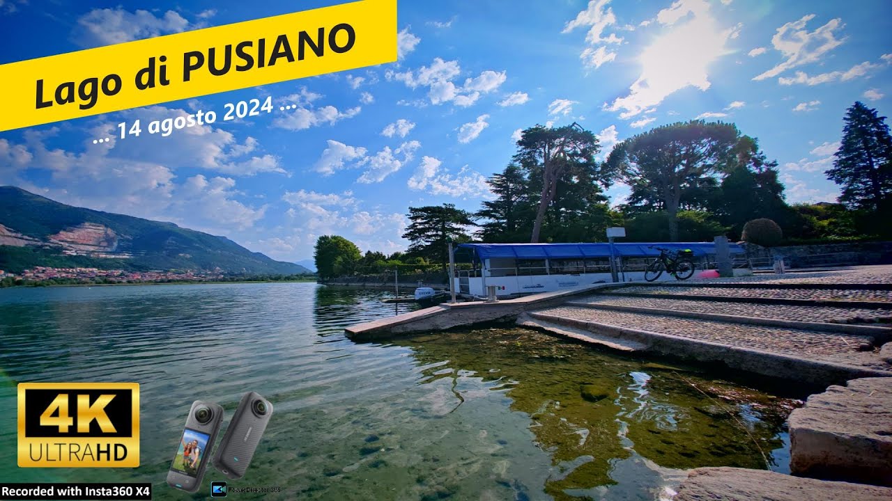 4K-UHD Lago di Pusiano e le sue sponde - 14 agosto 2024