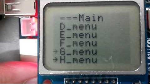 LCD Menu Demo