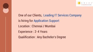 Application Support | Application Support Jobs | Production Support | Production Support Jobs
