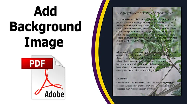 How to add background image in pdf using Adobe Acrobat Pro DC