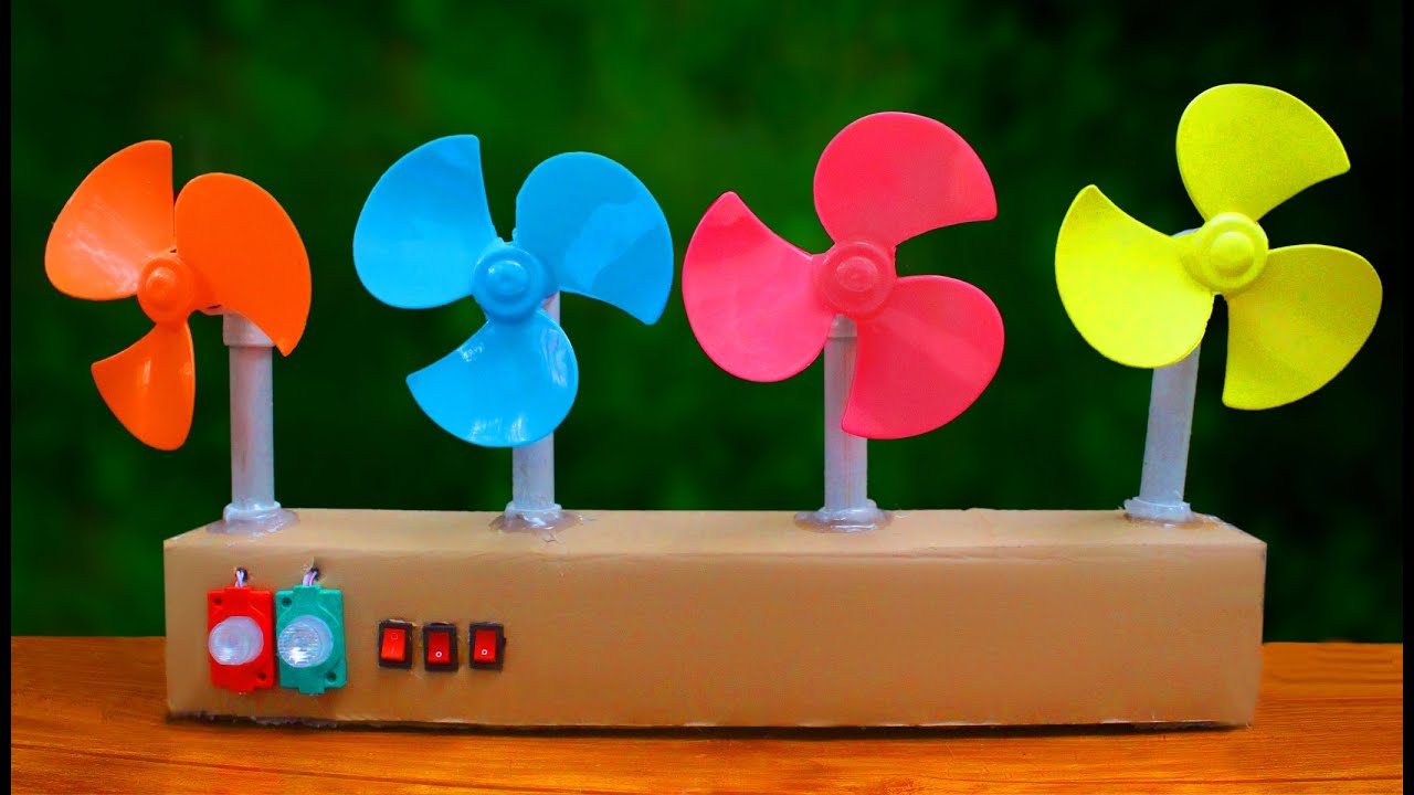 How to make high speed electric fan using DC motor cardboard electric
