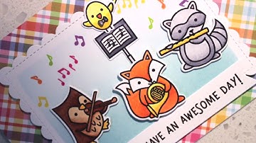 Lawn Fawn Critter Concert Card