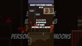 Easiest Platformer Demons in Gd #gd #geometrydash #ranking #edit