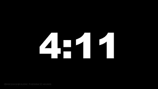 4 minutes 11 seconds [251 secs] clock timer countdown || Alarm Focus Wealth