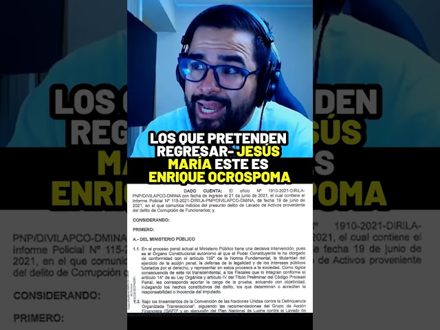 LOS QUE PRETENDEN REGRESAR- JESÚS MARÍA ESTE ES ENRIQUE OCROSPOMA
