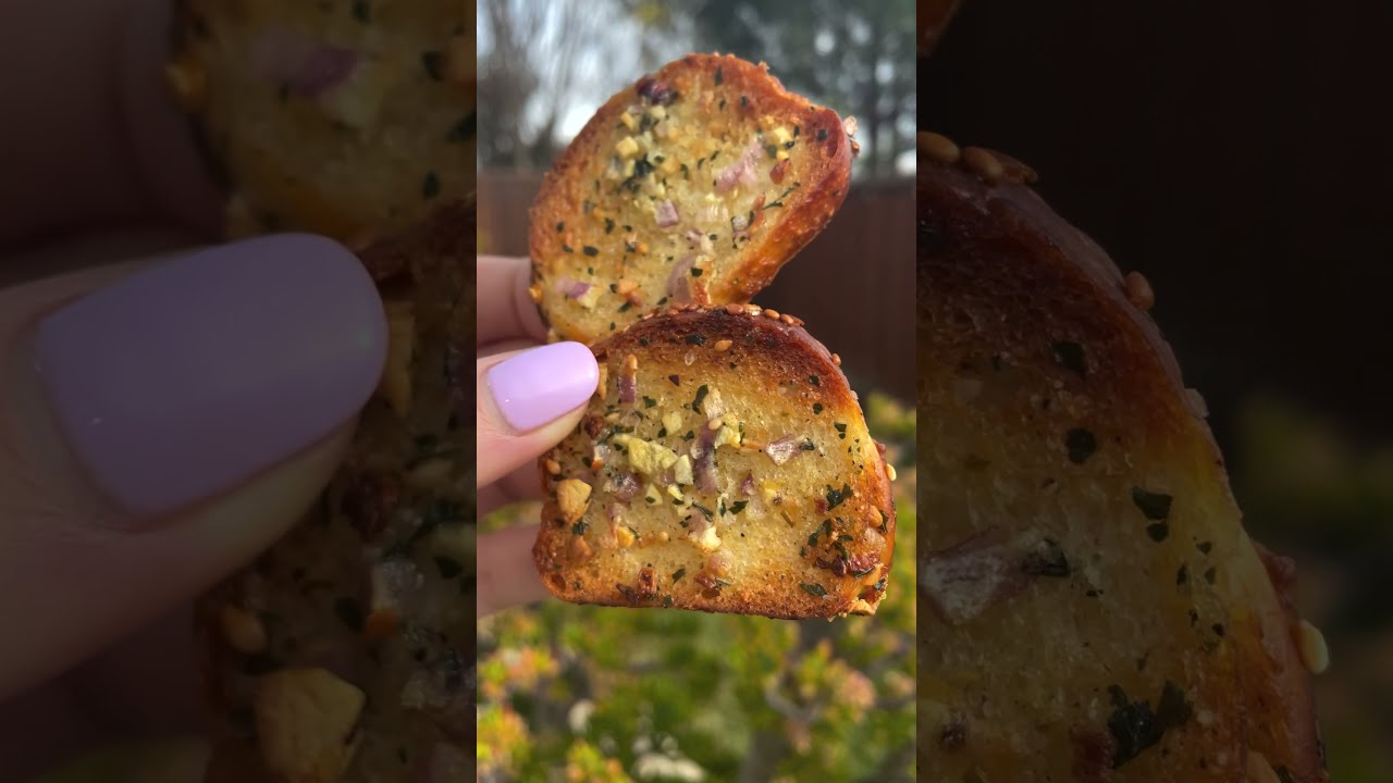 Garlic Herb Bagel Chips (BEST SNACK!) YouTube