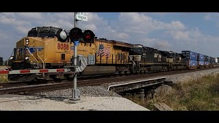 😎💪 (High-Def!) Massive 10,000' (3+2) UP Intermodal!🎯👍
