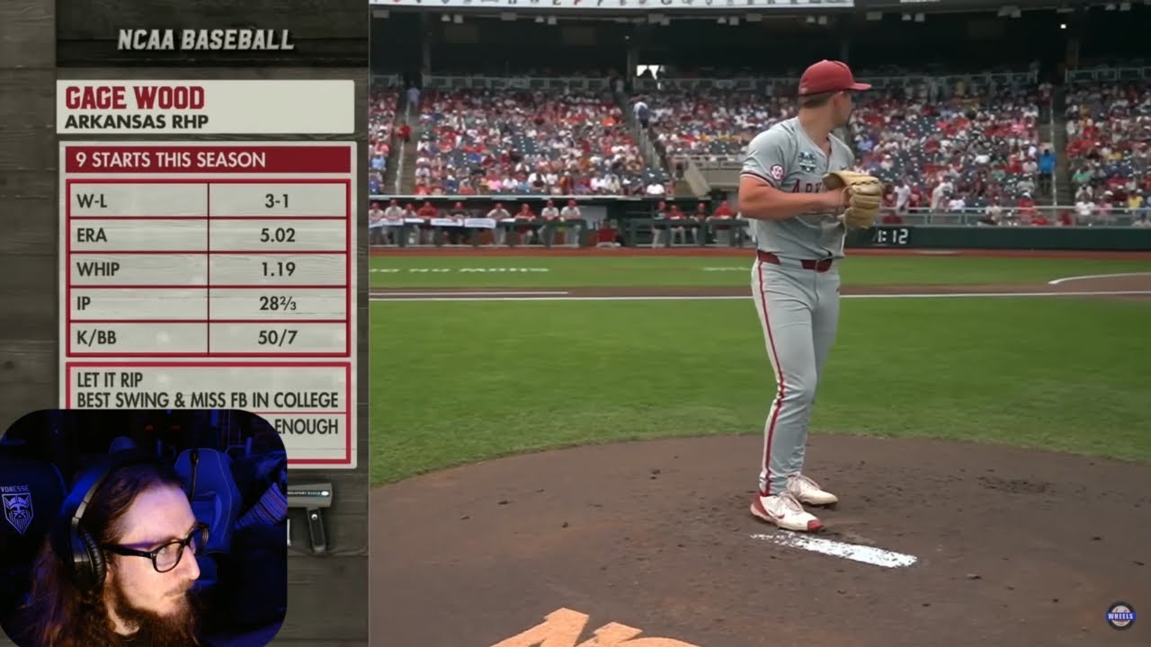 REACTING TO #3 Arkansas vs Murray State (GAGE WOOD NO HITTER!) | 2025 College World Series