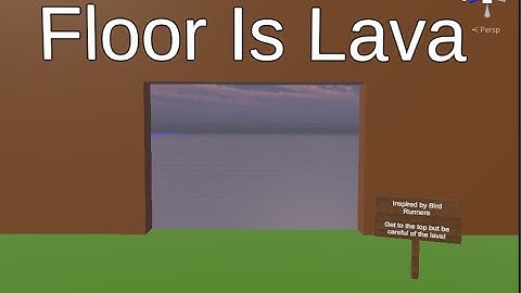 How to make a floor is lava UNITY 2022