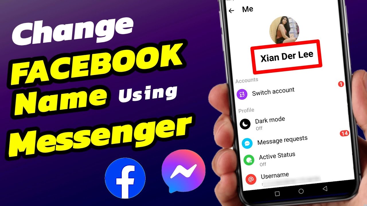 How To Change Facebook Name Using Messenger 2022 (Tutorial) YouTube