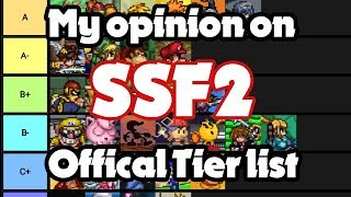 My Thoughts and Opinions on the First Official SSF2 Tier List (Not mine)