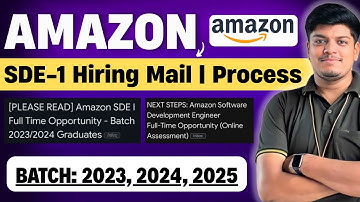 Amazon SDE-1 Hiring Update | Amazon SDE-1 Hiring Process | Amazon SDE-1 Exam & Interview Process