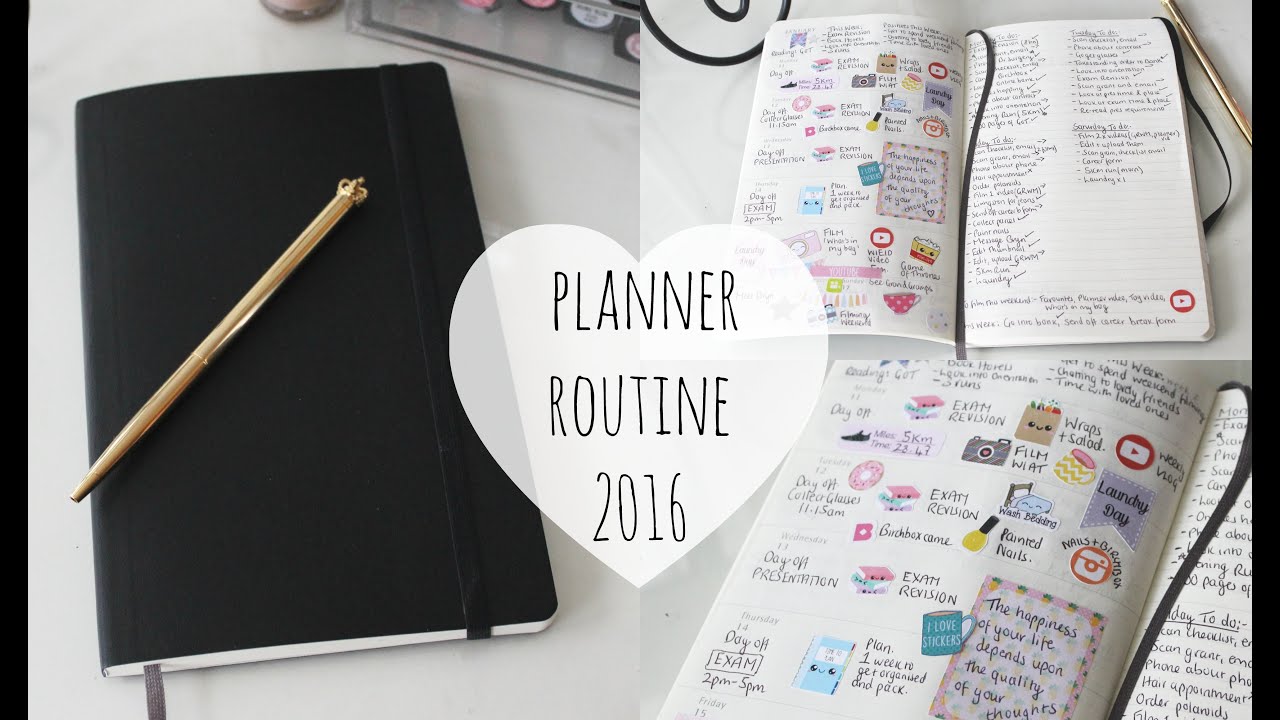 Moleskine 2016 Planner Setup YouTube