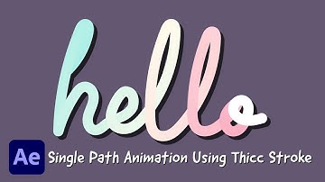 How to create simple Single Path Animation Using THICC STROKE | After Effects Tutorial