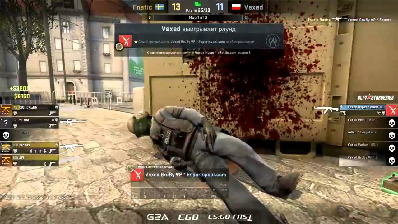 Gruby ninja defuse versus Fnatic on Starladder