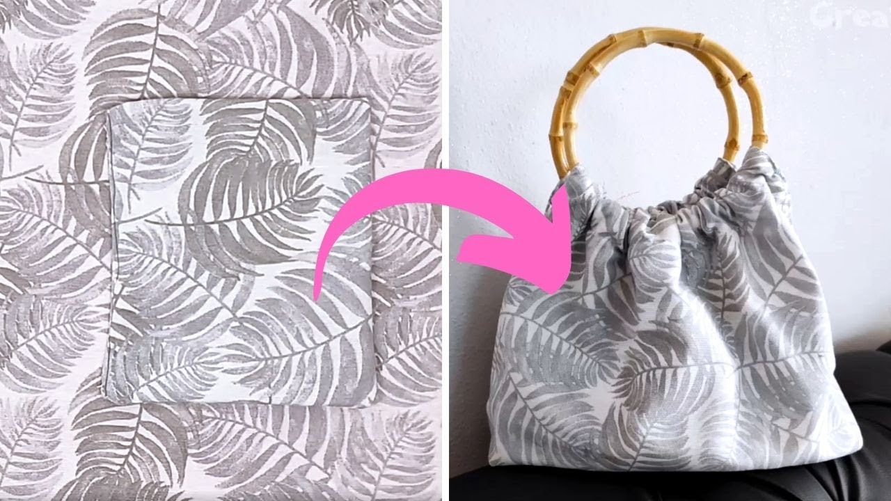 COME CUCIRE UNA FACILISSIMA BORSA FAI DA TE CON STOFFA DECORATA!