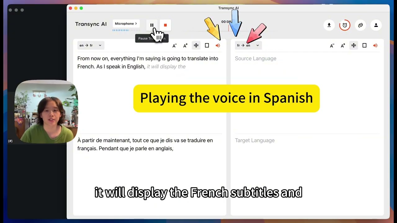 English to French Translator App — Transync AI 🇬🇧➡️🇫🇷