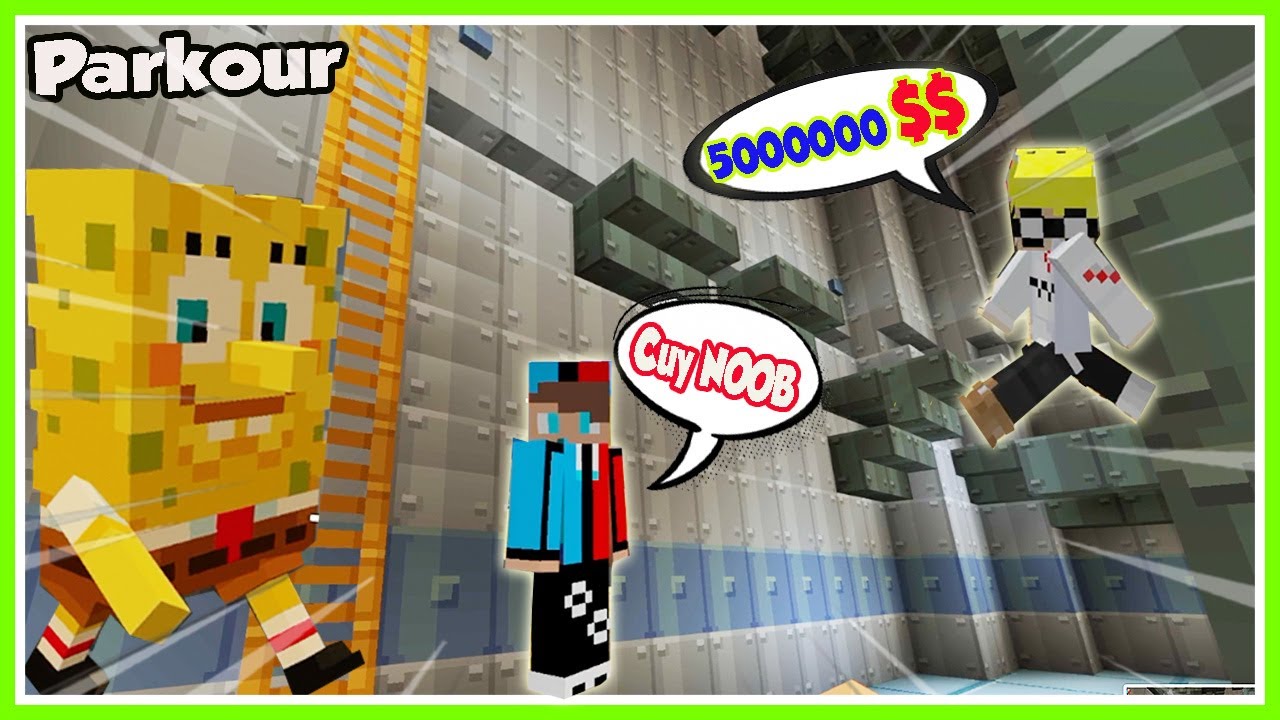 DENDA 50000 BUAT BANG CUPU KARNA GAGAL PARKOUR SPONGEBOB MINECRAFT !!! ROBLOX MIKOCIL