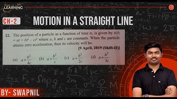 The position of a particle as a function of time ts, is given by x(t) = at + bt2 - ct3 where a, b