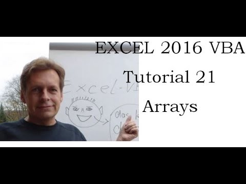 Excel Vba Tutorial 21 Arrays - YouTube