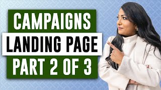 How to Set up kvCORE Landing Page For Lead Generation Part 2 | Using Strategic Marketing Campaigns