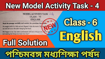 Class 6 English Model Activity Task 4 | New Model Activity Task 2021| #WBBSE Class VI English Part 4