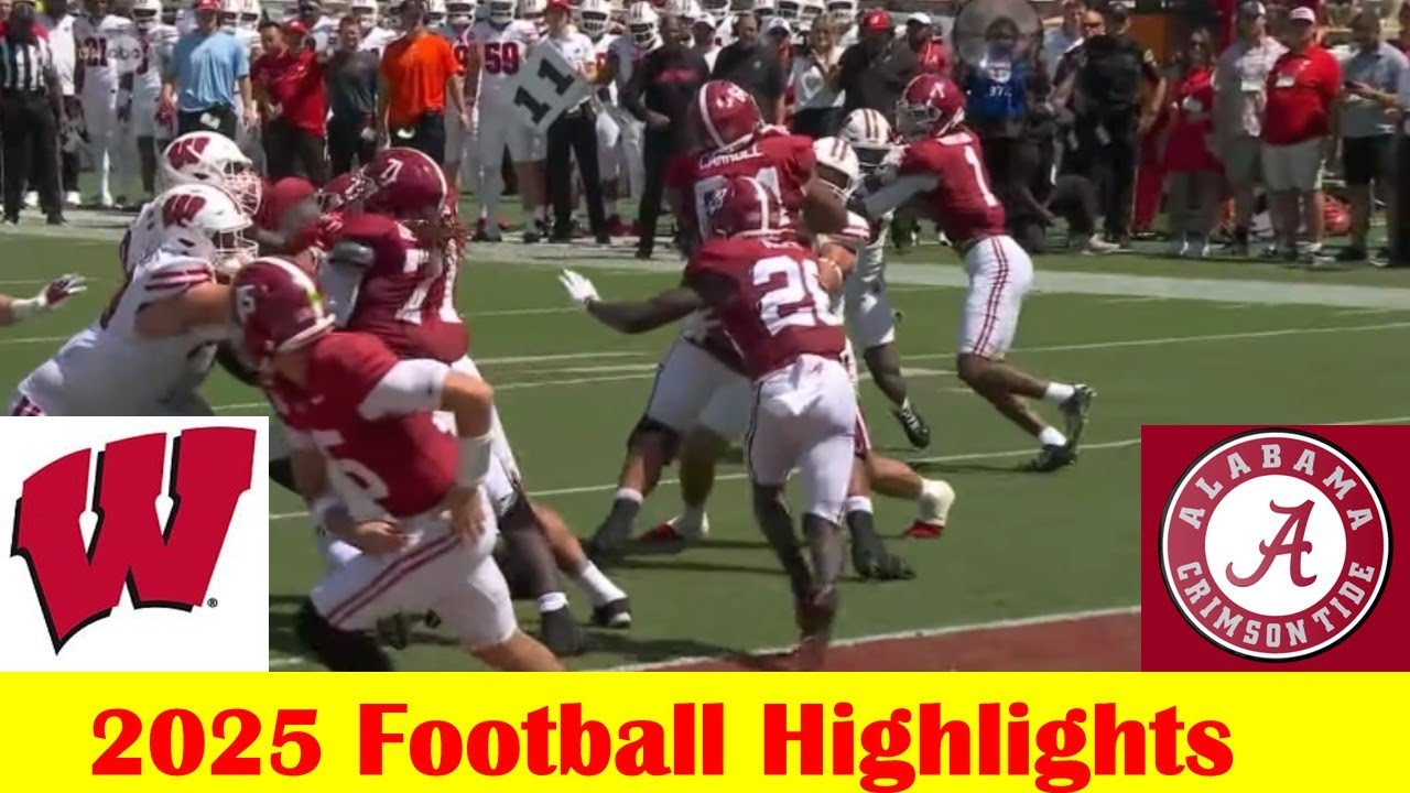 Wisconsin vs #19 Alabama Football Game Highlights 9 13 2025